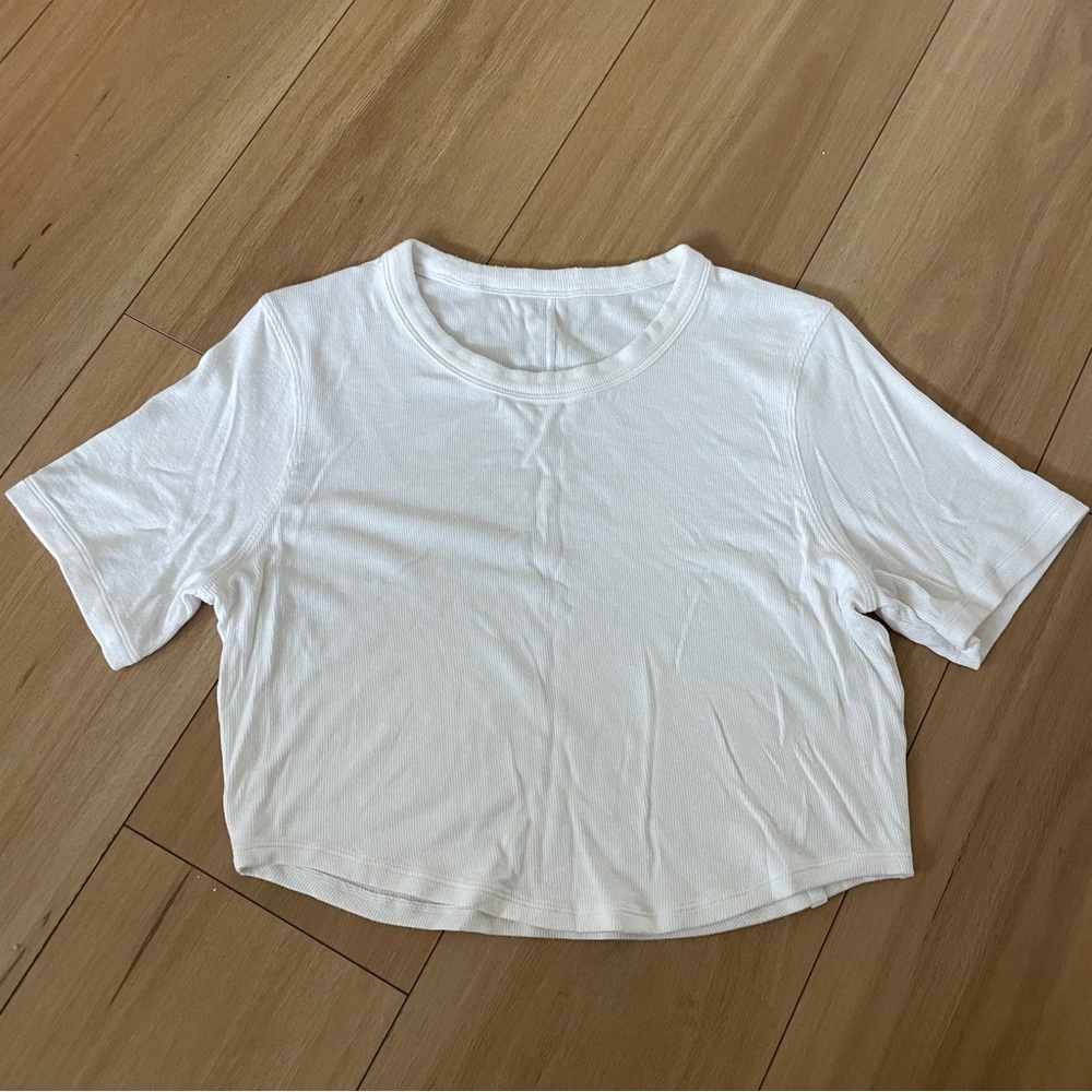 Lululemon Athletica Hold Tight Straight-Hem Cropped T-Shirt